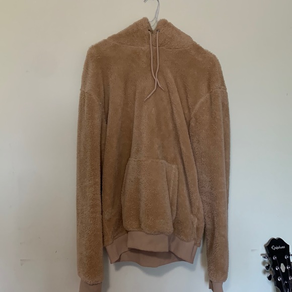 Fluffy Teddy Bear Sherpa Hoodie Size M - Picture 1 of 5